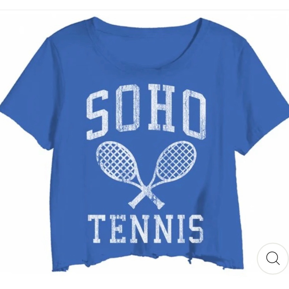 Prince Peter Collection Soho Tennis Cropped Tee in Royal Blue - size M